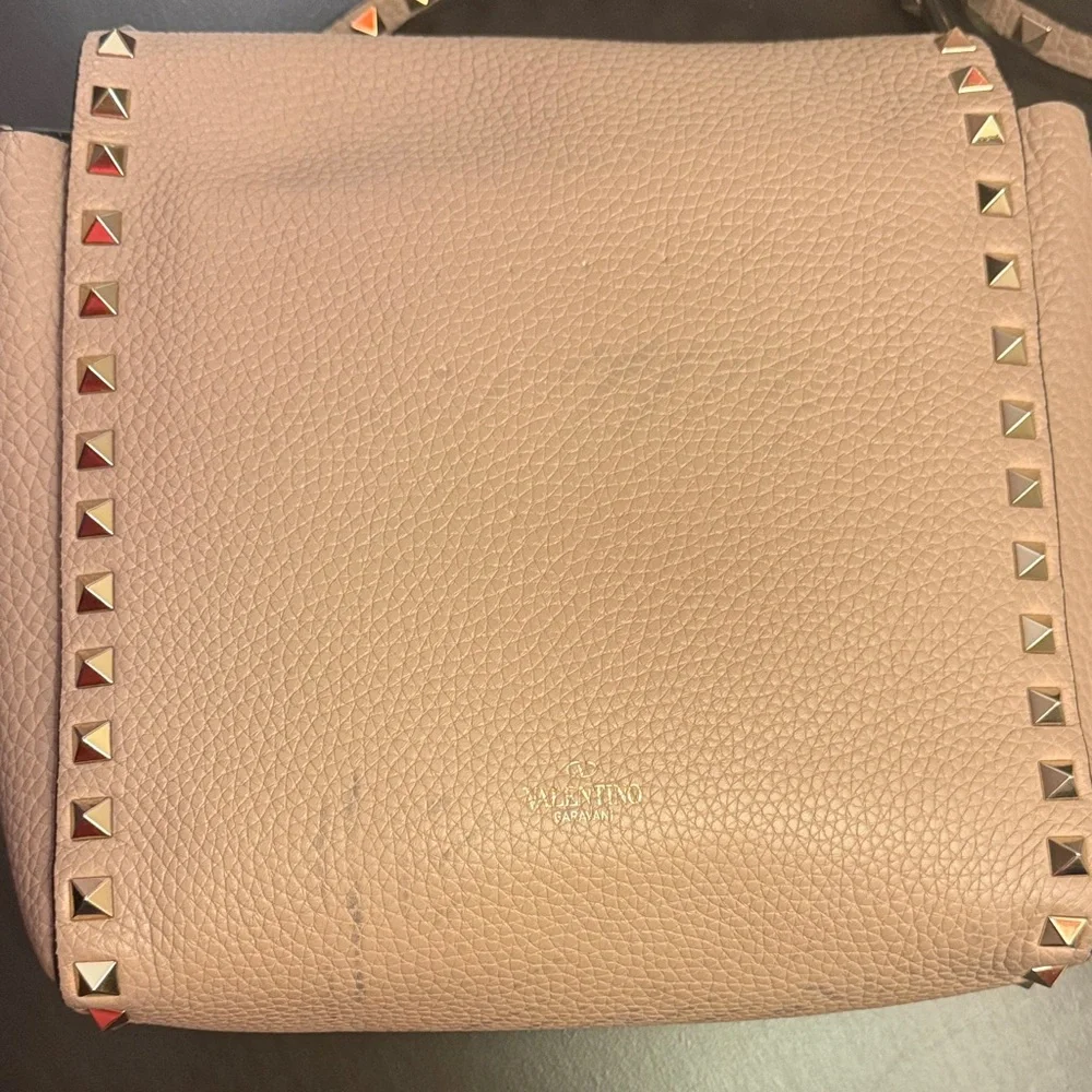 Valentino Garavani Rock Stud Leather Crossbody Bag with Gold Hardware - Picture 2 of 15